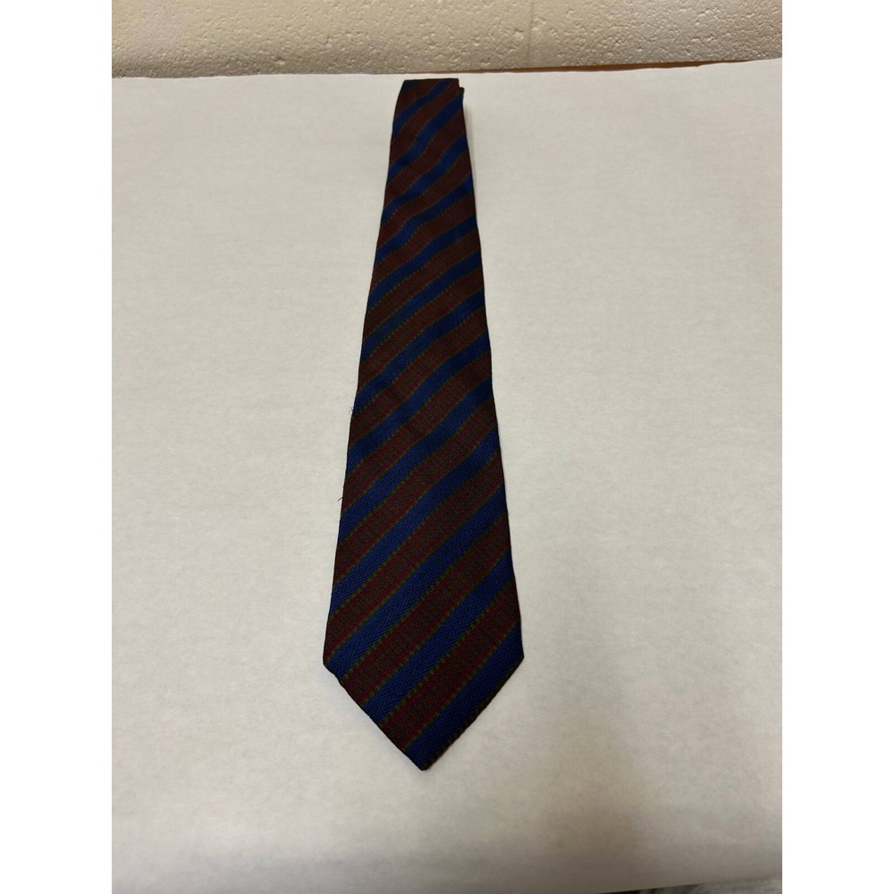 Fendi Necktie Mens One Size Multicolor Stripe Vintage 100% Silk Designer Classic